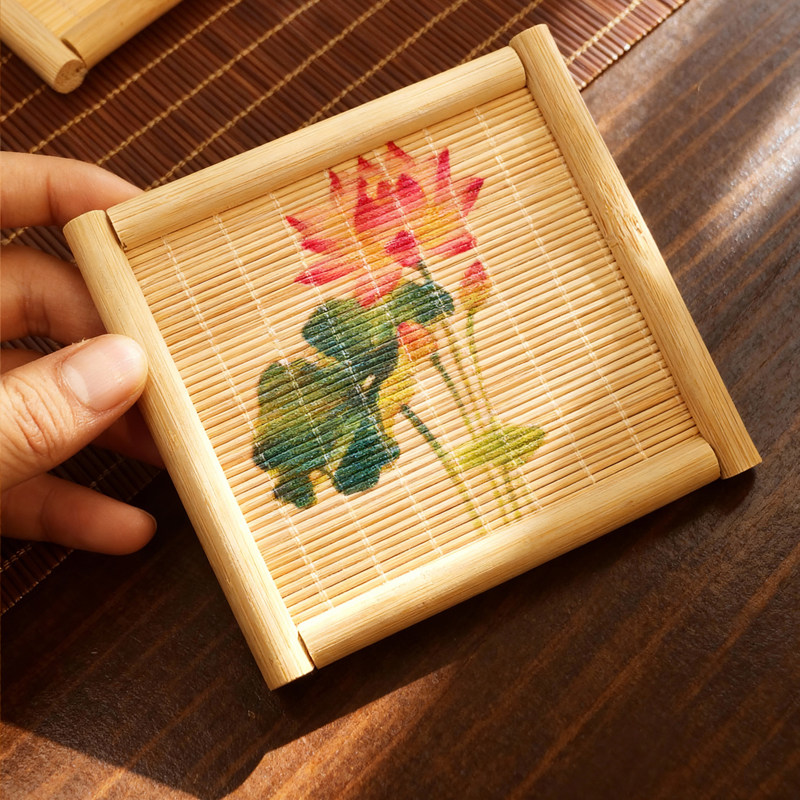 Japanese Tea - Juego de 5 Posavasos de Bambú
