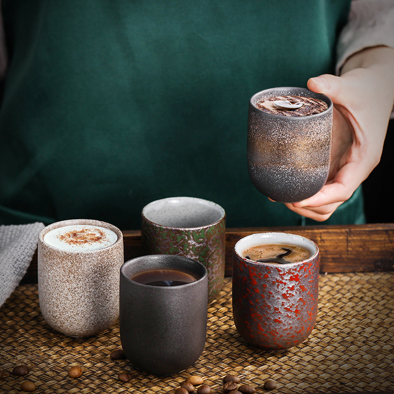 Japanese Pottery - Taza de té de cerámica rústica
