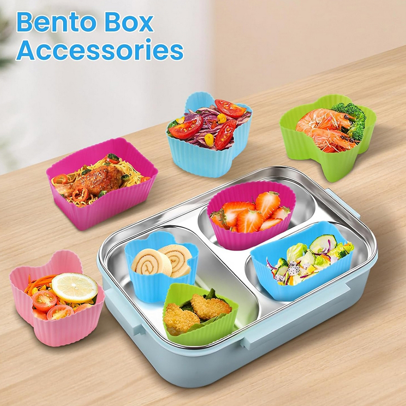 Bento Box - 8 divisores de silicona para loncheras