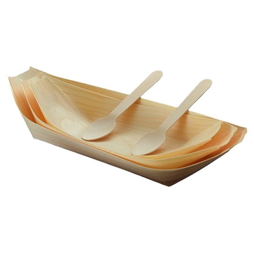 Plato de madera desechable de  - Japanese Snacks reseña y precio