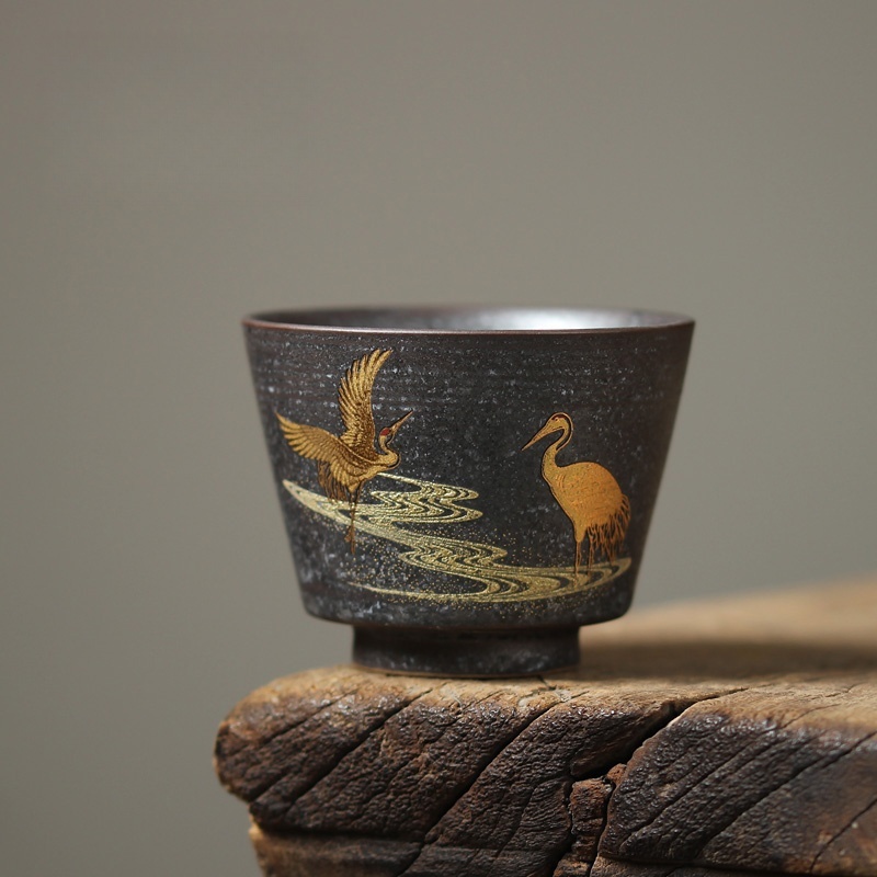 Taza de té con grulla japonesa - Japanese Pottery reseña y precio
