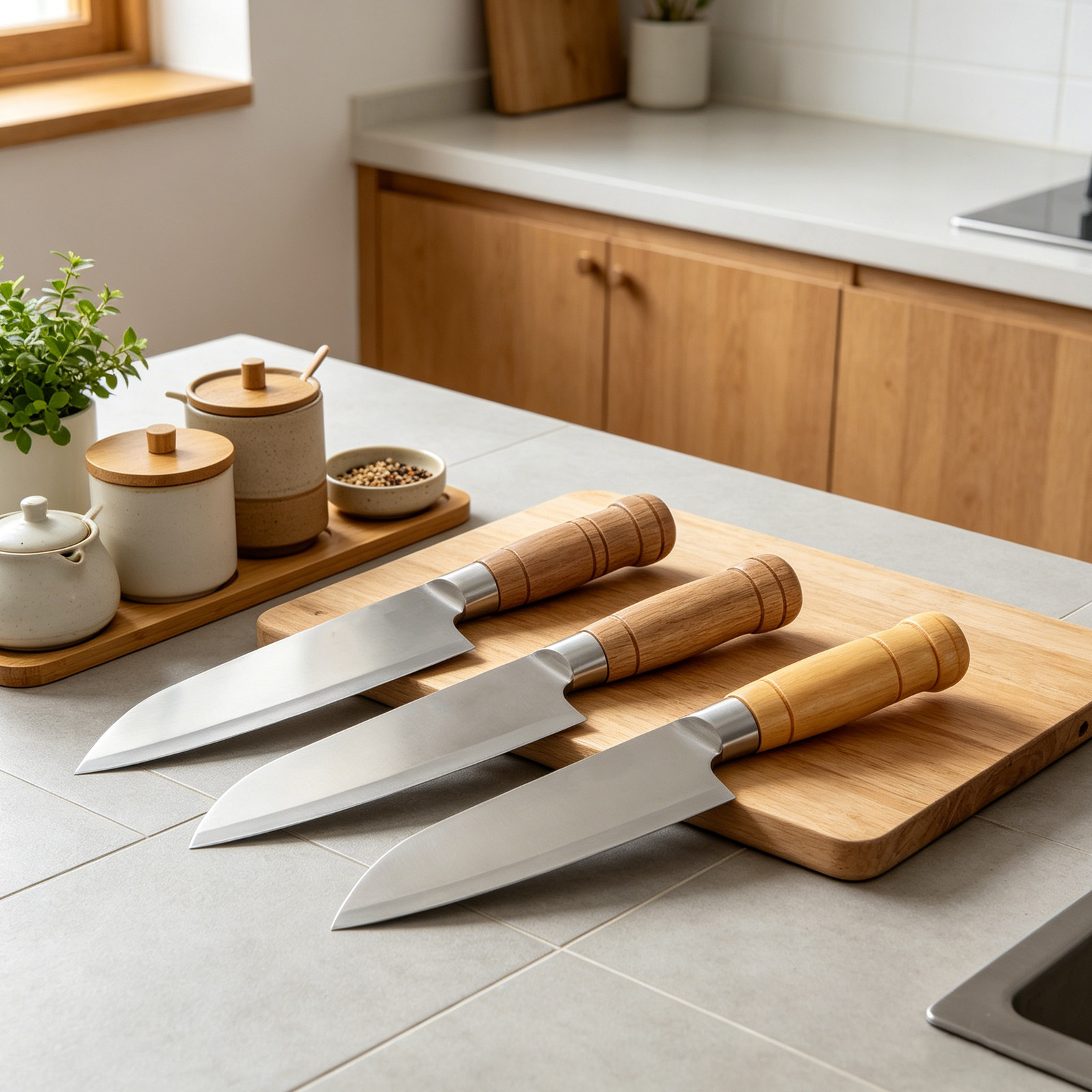 3 piezas de mangos de madera p - Japanese Knife reseña y precio